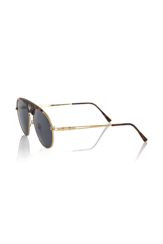 Frankie Morello Brown Metallic Fibre Men Sunglass