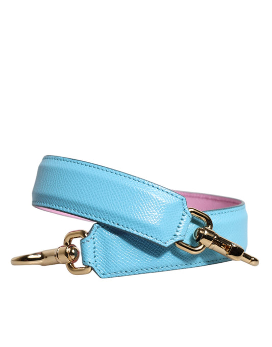 Dolce & Gabbana Pink Blue Leather Handle Bag Shoulder Strap