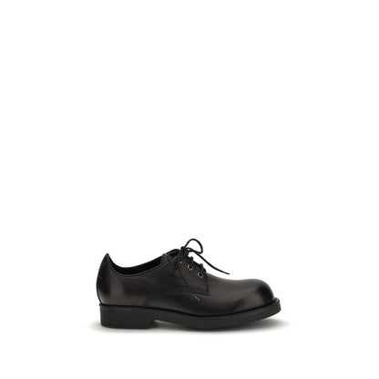 MM6 Black Calf Leather Bos Taurus Oxfords And Derbies