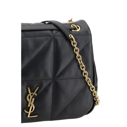 Saint Laurent Black Calf Leather Bos Taurus Shoulder Bag