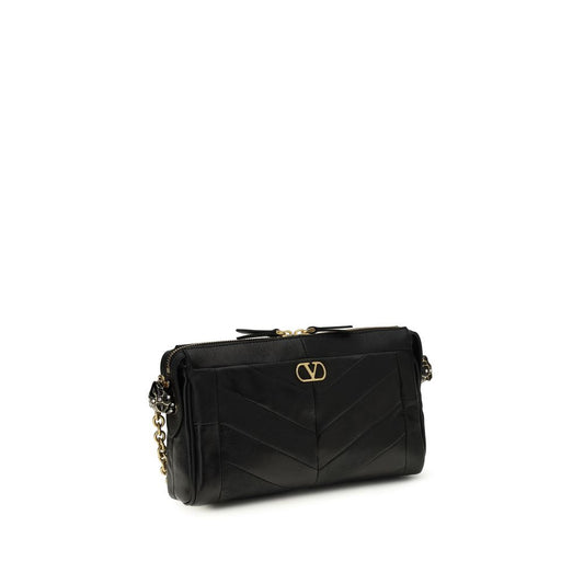 Valentino Garavani Black Lamb Ovis Aries Aries Shoulder Bag