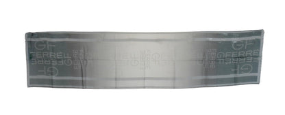 GF Ferre Gray Wool Viscose Foulard Patterned Branded Scarf