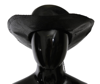 Costume National Black Wide Brim Cowboy Solid Hat