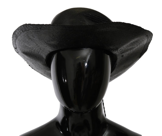 Costume National Black Wide Brim Cowboy Solid Hat