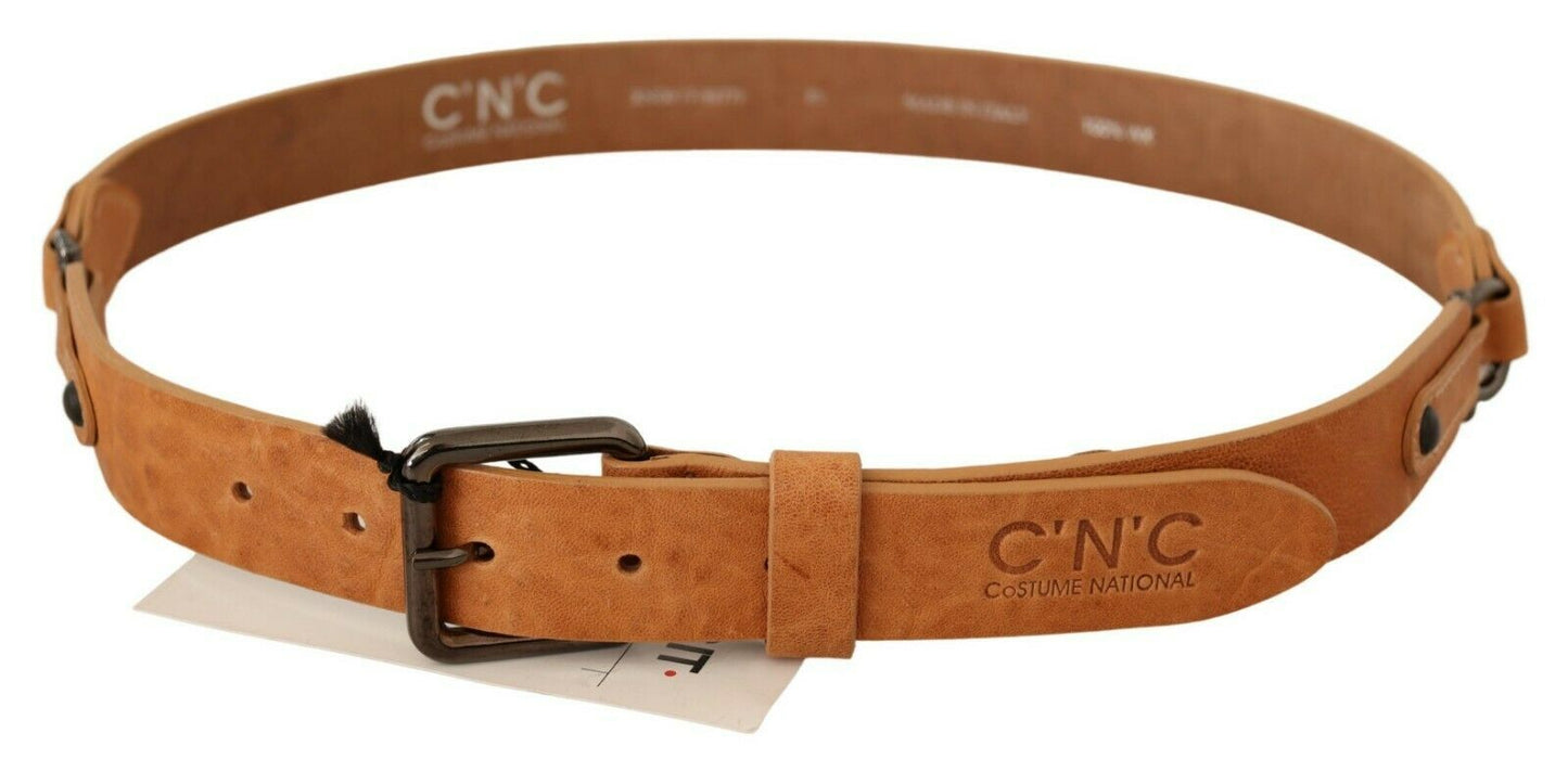 Costume National Light Brown Buckle Waist Belt