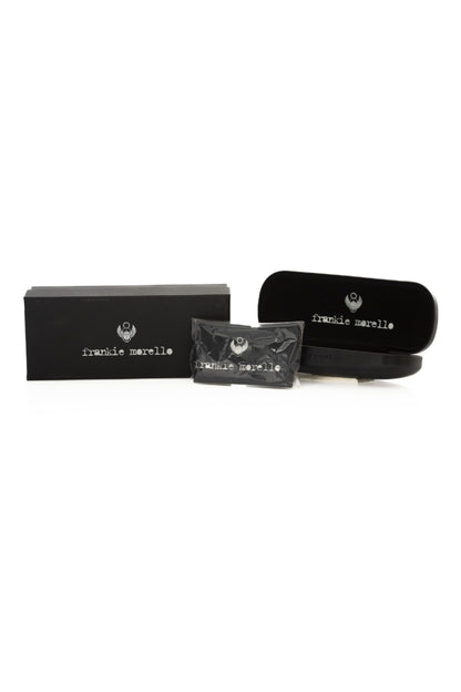 Frankie Morello Black Metallic Men's Sunglass Shield
