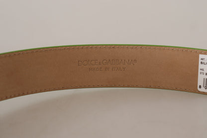 Dolce & Gabbana Green Leather Devotion Heart Micro Bag Headphones Belt