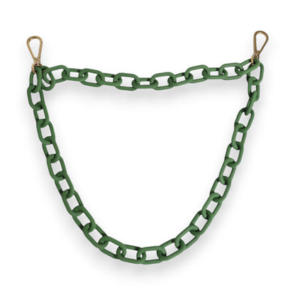 Dolce & Gabbana Green Plexy Acrylic Chunky Gold Hardware Wallet Chain