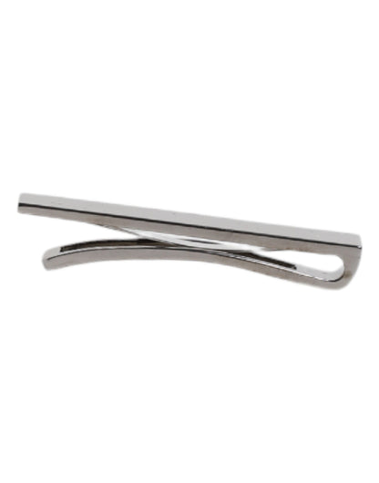 Dolce & Gabbana Black Tone Brass Logo Branded Tie Clip Bar