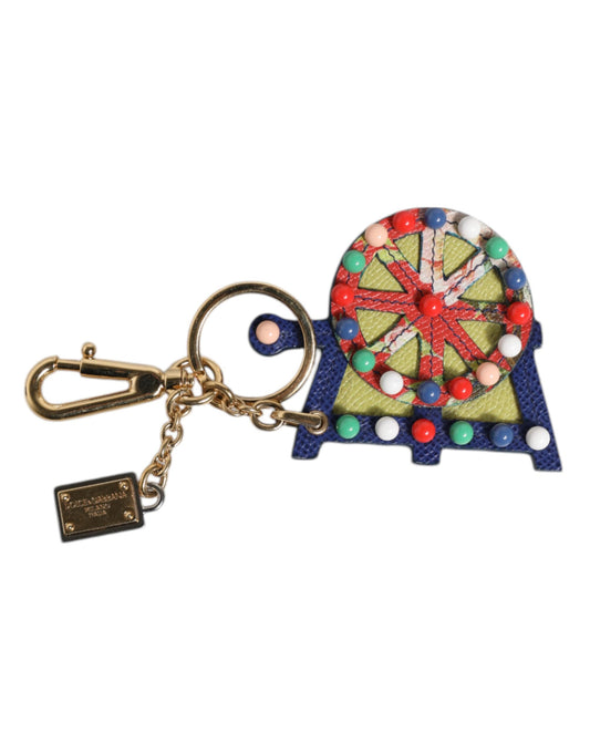 Dolce & Gabbana Multicolor Gold Tone Carretto Keychain Keyring