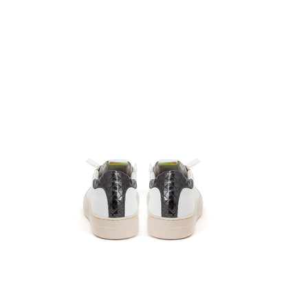 P448 White Leather Low Top Sneakers