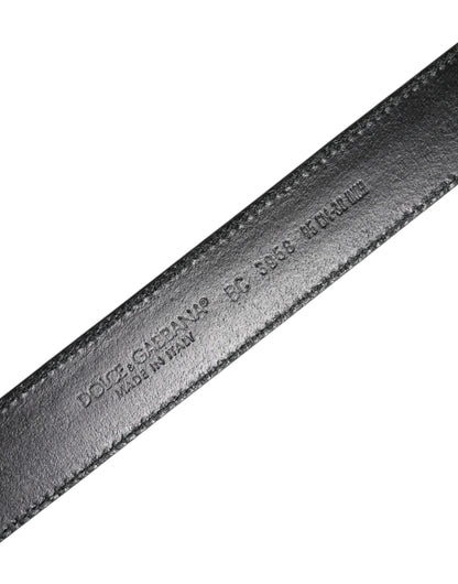 Dolce & Gabbana Black Brown Leather Classic Metal Buckle Belt