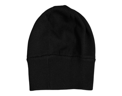 Dolce & Gabbana Black #DGLOVESLONDON Knitted Beanie Hat
