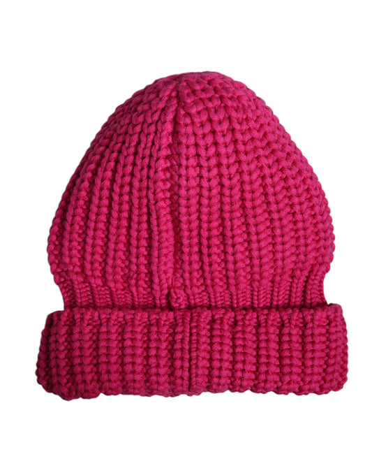Dolce & Gabbana Pink Solid Wool Knitted Winter Beanie Hat
