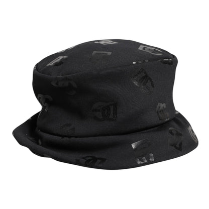 Dolce & Gabbana Black DG Monogram Polyester Jacquard Bucket Hat