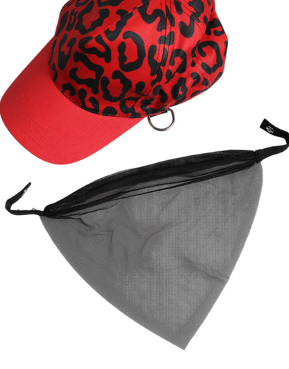 Dolce & Gabbana Red Cotton 6 Panels Women Baseball Cap