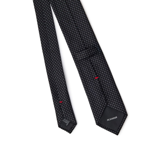 Jil Sander Black Silk Tie