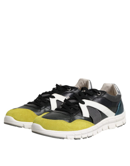 Dolce & Gabbana Multicolor Lace Up Low Top Men Sneakers Shoes