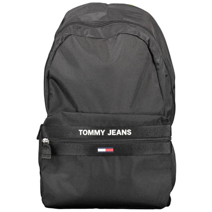 Tommy Hilfiger Black Recycled Polyester Men Backpack