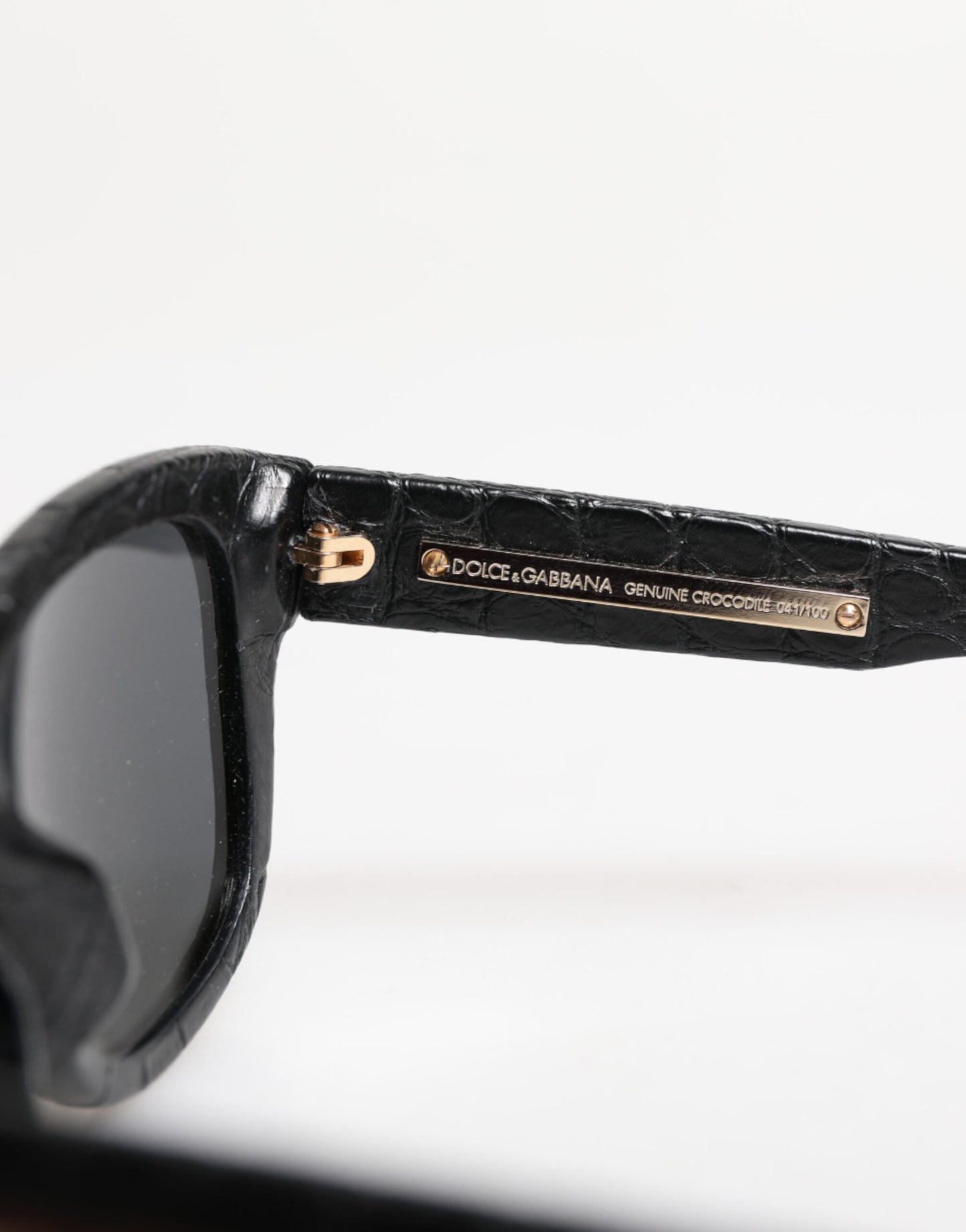 Dolce & Gabbana Black Leather Frame DG4177 Tinted Lens Sunglasses