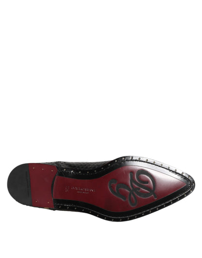 Dolce & Gabbana Black Leather Lace Up Dress Men Derby Shoes
