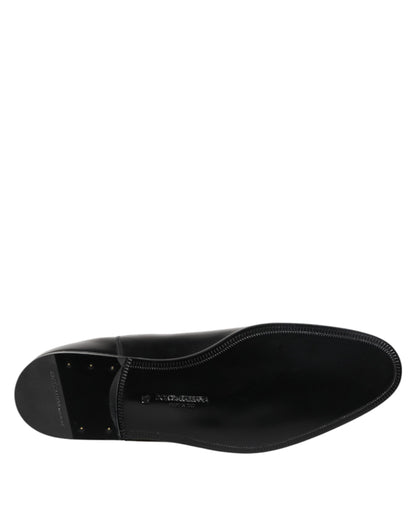 Dolce & Gabbana Black Chelsea Slip On Mid Calf Boots Shoes