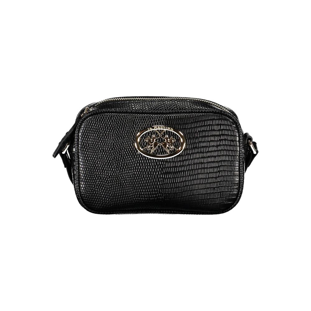 La Martina Black Polyurethane Women Handbag