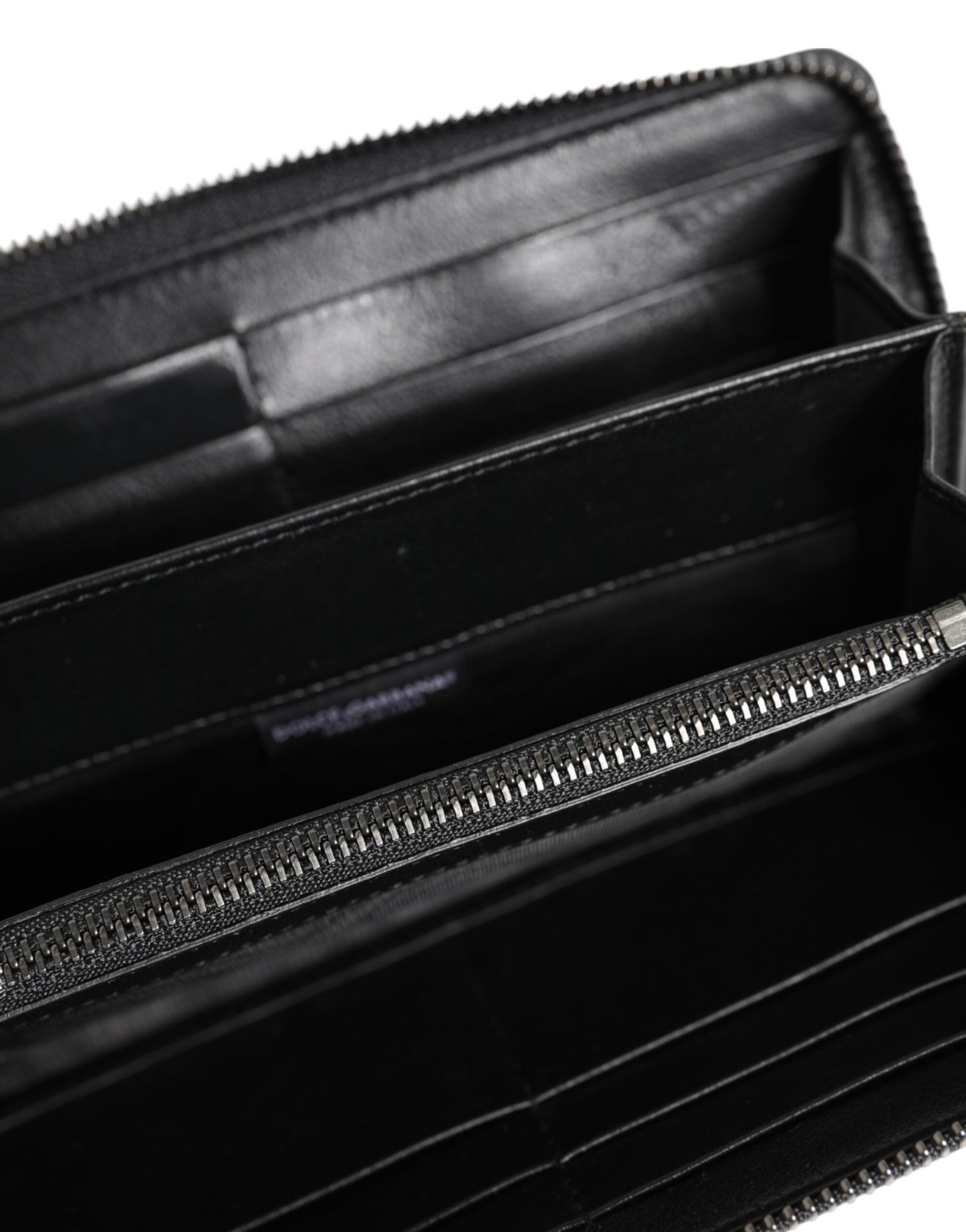 Dolce & Gabbana Black Blue Exotic Leather Men Continental Clutch Wallet