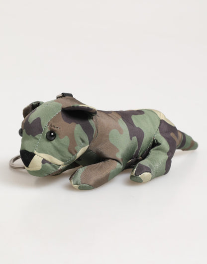 Dolce & Gabbana Camouflage Multicolor Animal Silhouette Keychain Keyring
