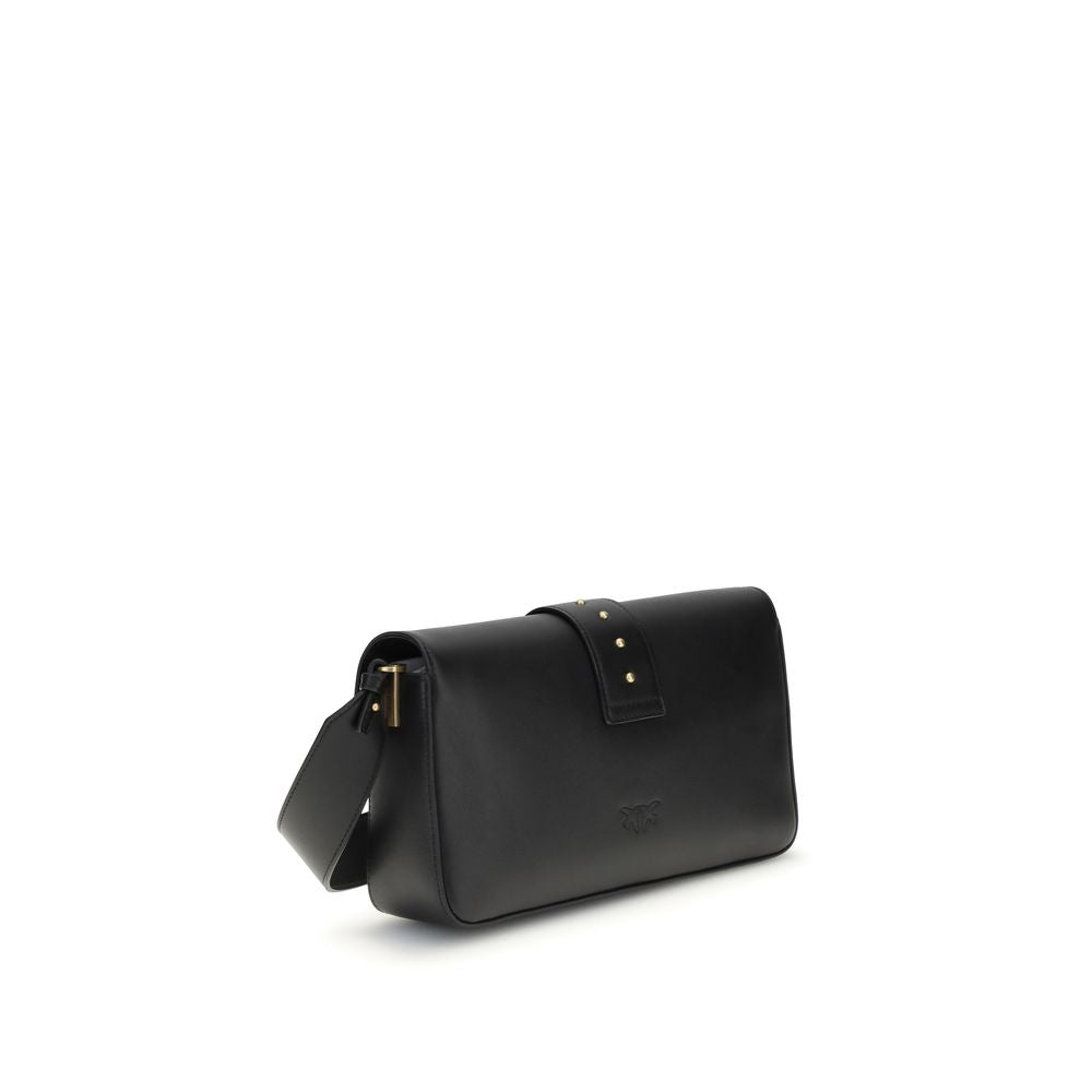 PINKO Black Leather Shoulder Bag