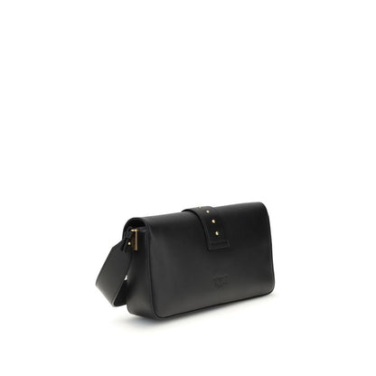 PINKO Black Leather Shoulder Bag