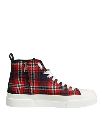 Dolce & Gabbana Multicolor DG Logo Men High Top Sneakers Shoes