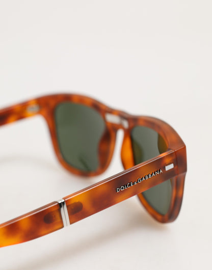 Dolce & Gabbana DG6089 Havana Full Rim Round Lenses Foldable Sunglasses