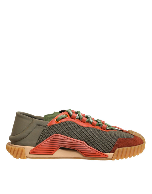 Dolce & Gabbana Multicolor Lace Up Low Top NS1 Sneakers Shoes
