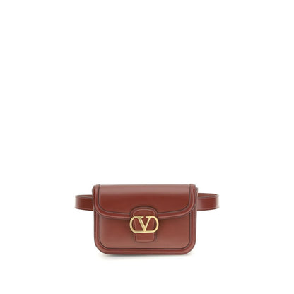 Valentino Garavani Bordeaux Calf Leather Bos Taurus Shoulder Bag